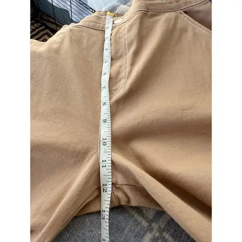 Rachel Paige Cargo Pants Wide Leg Utility Khaki Contrast Stitch M Tan Size M