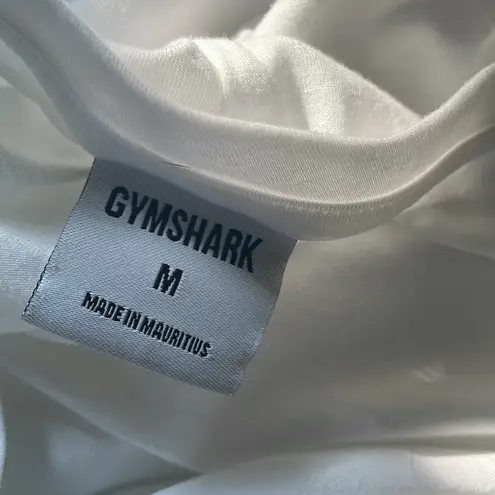 Gymshark Simple White Used / Worn  Flowy Tee