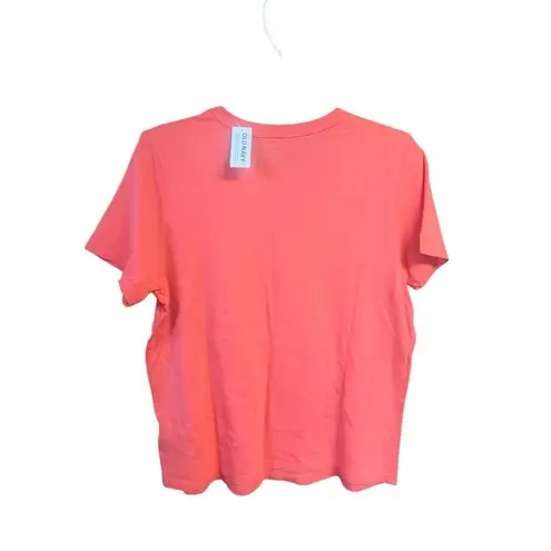 Old Navy  Coral / White Tee shirt Sz M NWT