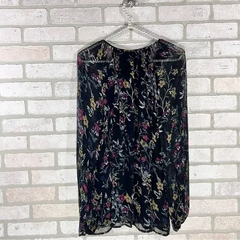 Sundance Acantha Floral Print Ruffle Long Sleeve Blouse Size XS