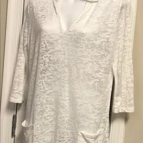 Akini Swimsuit Cover Up Lace Hooded Swimwear Ivory Medium