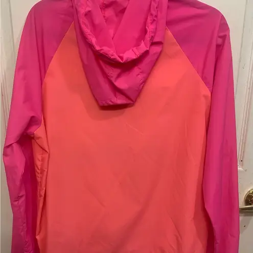 PINK Windbreaker XS Hoodie. Pink & Orange with Front Pouch. 1617