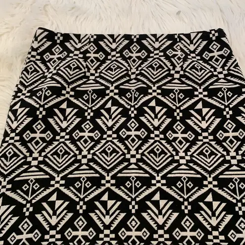 For Cynthia Cynthia Rowley Pencil Skirt Black Aztec
