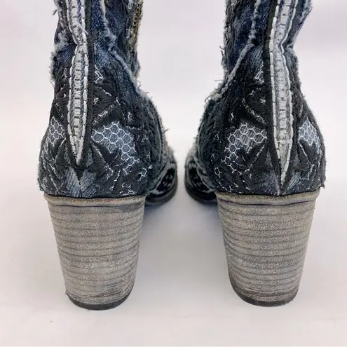 indigo. MARCODELLI BOOTS SUNDANCE COLLECTION WESTERN EMBROIDERED SZ 7