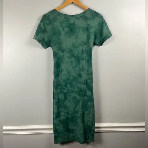 Pact Mineral Camo Green Tie-Dye T-Shirt Short Sleeve Dress Size XL