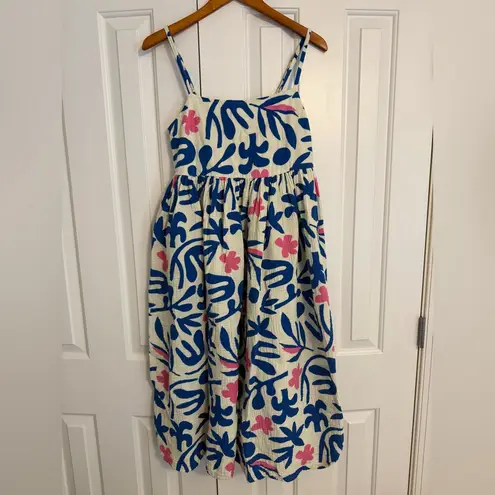 Hanna Andersson Women's Printed Summer Dress Size Medium Blue