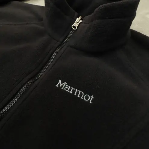 Marmot Women's Black Fuzzy Fleece Jacket Full Zip Long Sleeve Size Medium