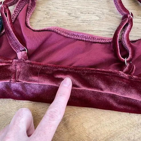 Topshop  - Velvet Bikini in Wine Red