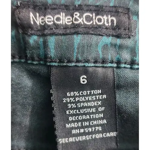 Needle in Cloth Leopard Print High Rise Skinny Jeans Black Animal Print Size 6