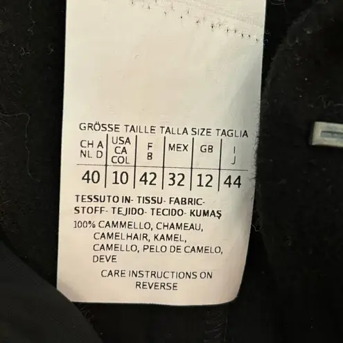 Max Mara Black Camelhair Straight Leg Trouser Pant - size 10