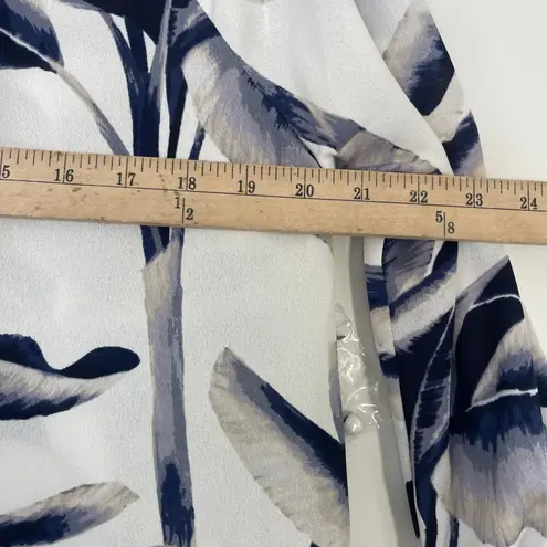 Nic+Zoe $168 Botanical Leaf Print Top Blouse Women's Size Medium