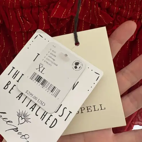 Spell And The Gypsy Collective Clementine Mermaid Off The Shoulder Dress NEW Red Size XL