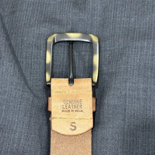 Women’s Size M Brown Leather Mandala Embossed Belt Retro 60s Hippie Boho