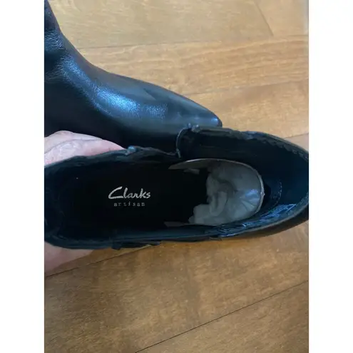 Clarks  Morela Liza ankle black boots size 6.5 like new