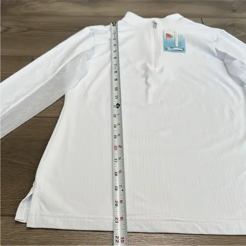 EIS Cool Sun Shirt Long Sleeve 1/4 Zip White Equestrian Shirt Size XS