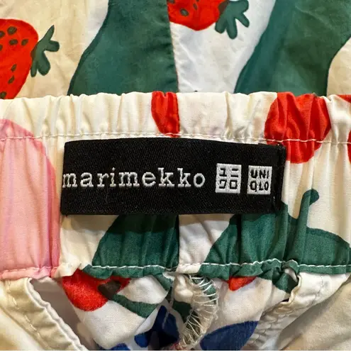 Marimekko x Uniqlo LARGE Cotton Pleated AOP Poplin Fruit Pattern Shorts Size L White