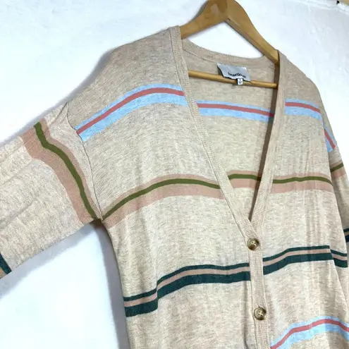 Heartloom Anthropologie Small Dahlia Long Maxi Buttoned Sweater Cardigan Striped