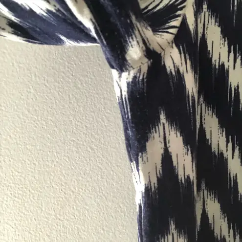 Tuckernuck Pomander Place Kenzo Dress in Navy Blue and White Ikat Size XXL