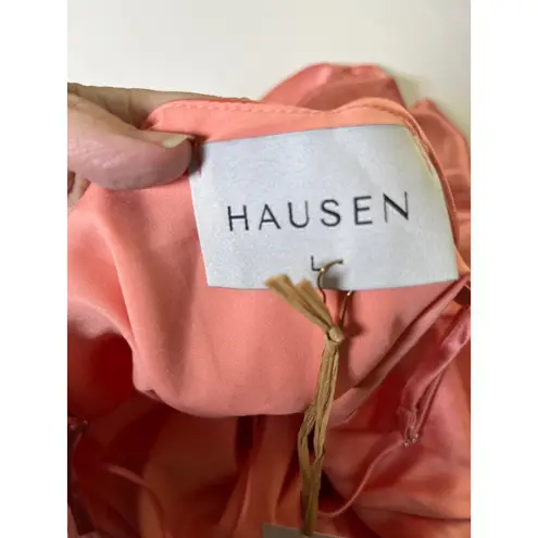 Coquette Satin Slip Dress Pink Silky Bias Cut Midi Hausen Hemline Haze Women L Size L