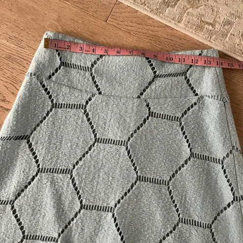 Sevier Skirts Tailor Made Hexagon Mini Skirt | Preppy Mod Retro Geometric Sz S Blue