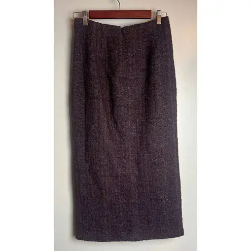 Brock Collection  Linen Wool Alpaca Blend Front Slit Pencil Skirt Sz. 2
