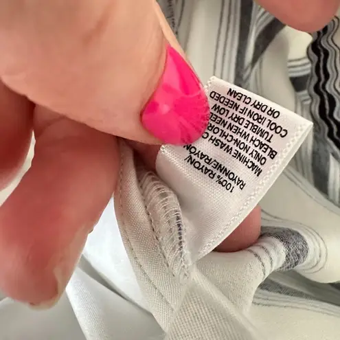 Ann Taylor  LOFT Blue White Striped Ultra Wide Leg Pant Small Elastic Waist Flowy - Image 7