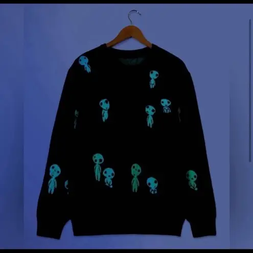 Her Universe Studio Ghibli Princess Mononoke Kodama Forest Glow-in-the-Dark Sweater