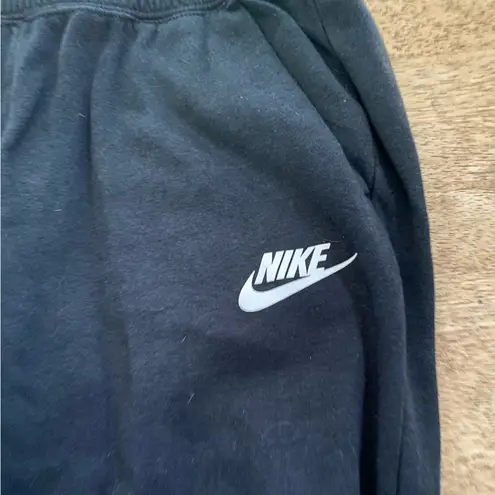 Nike  Women’s Sz Small Black Cotton Blend Accent Cuff Logo Joggers