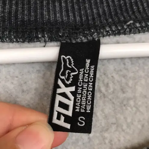 Fox Racing Women’s Gray Lime Green “FOX” Raglan Fleece Lined Sweatshirt