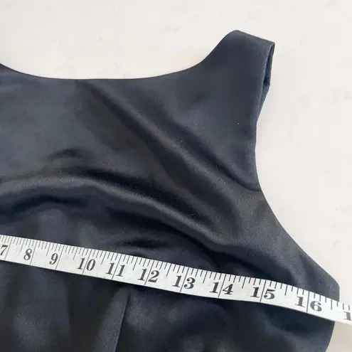 Red Valentino Black Satin Pleated Lace Panel Sheath Cocktail Dress Size 42/US 8