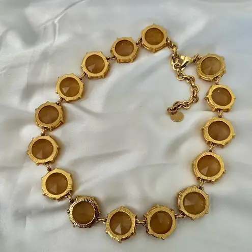 C Wonder yellow and gold tone link necklace