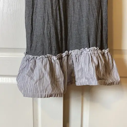 Gap  GREY RUFFLE TRIM TANK MAXI DRESS
