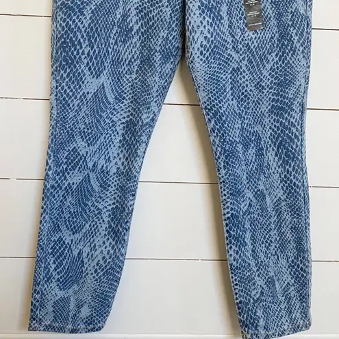 DKNY  High Rise Skinny Delancey Snake Skin Printed Jeans SZ 31/12 NWT WMN'S