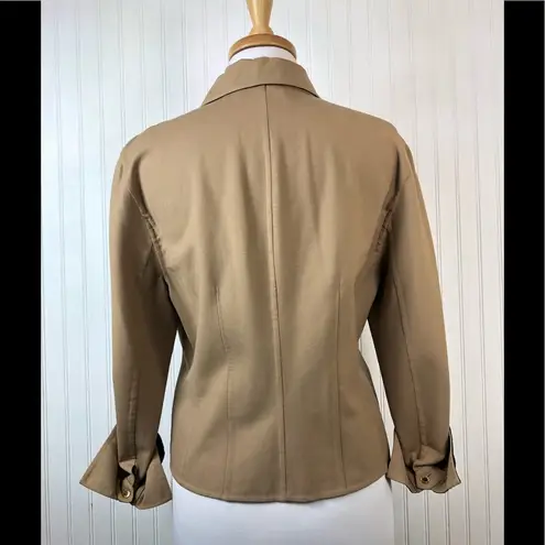 W By Worth W Worth Women's Beige /Black Color Block Stretch Jacket Blazer Sz 10