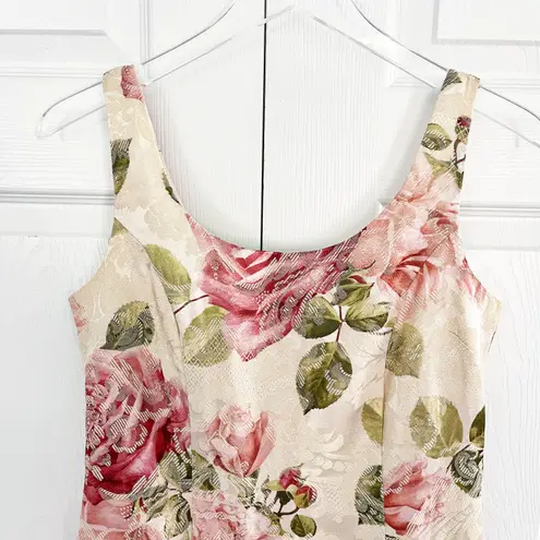 Newport News Vintage Floral Jacquard Sheath Dress