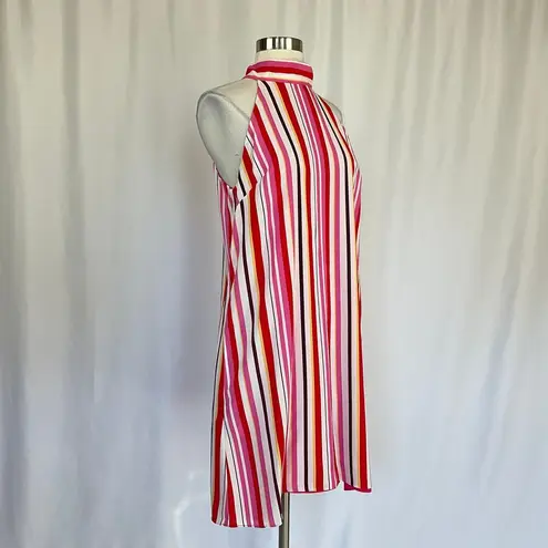 Laundry by Shelli Segal  Women's Dress Size 8 Pink Stripe Sleeveless A-Line Shift