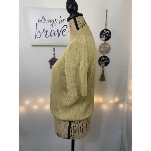 Sag Harbor (C-88) San harbor short sleeves womens top size M gold color