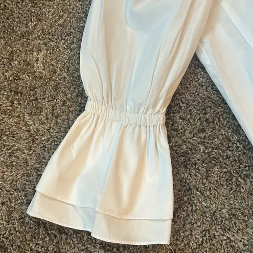 Liv & Laf Women’s White Hobo Peasant 3/4 Sleeve Dress XS