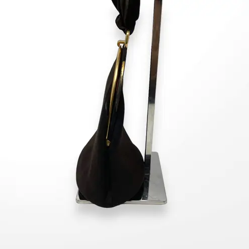 30s HARRY ROSENFELD ORIGINAL Vintage RARE Black Suede Mini Purse Wristlet