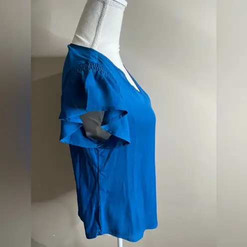 Paper moon Royal blue flutter sleeve top size small