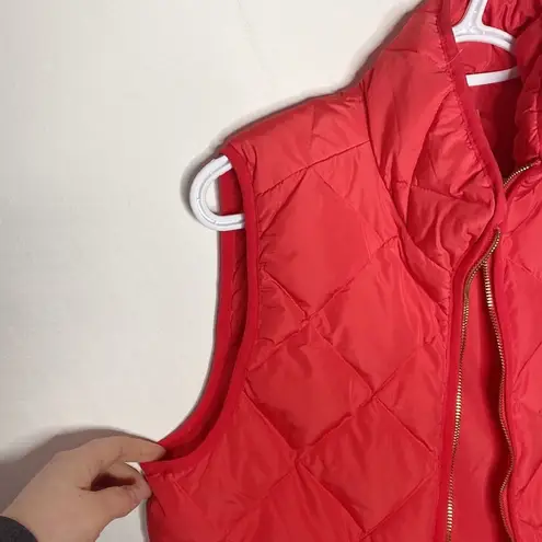 Woolrich poppy red quilted duck puffer vest size S