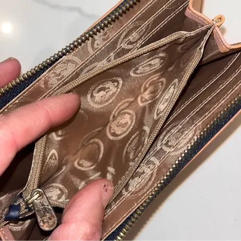 Spartina 449 NWOT Spartina Navy Blue Red White Linen Wallet