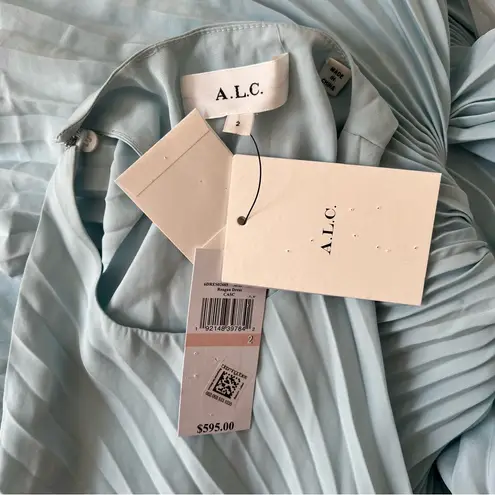 A.L.C. NEW NWT Reagan Pleated Midi Dress In Cascade Light Blue