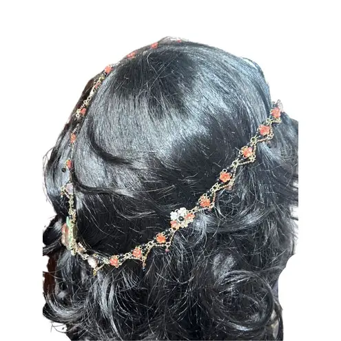 Vintage Colleen Toland Floral Head Dress? Necklace? Pink