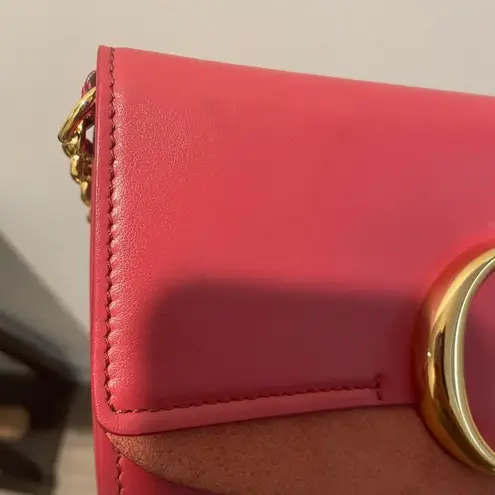 Chloé EST. Retail $1,500 CHLOÉ Scarlet Pink C Ring Crossbody Bag