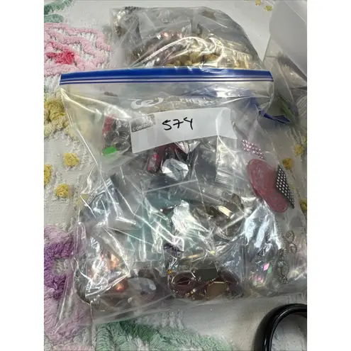 Assorted vintage Womens Jewelry Lot Necklaces Bracelets Earrings Charms Pins Brown