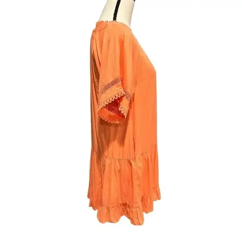 Self Contrast Mavis Mini Dress Persimmon Size XS