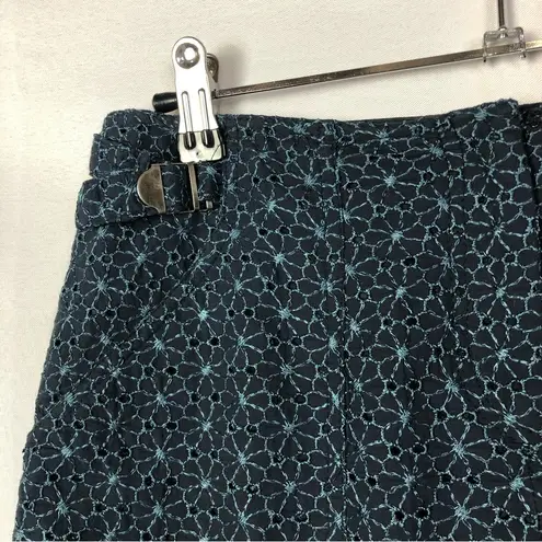 Cynthia Steffe Navy Blue Floral Mini Skirt 8
