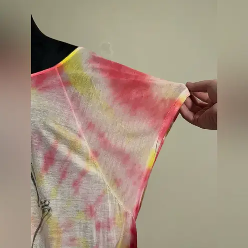 Handmade Style Stalker Pink and Yellow Grunge Skull Tee size 6