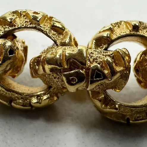 St. John Gold Chain Necklace 46" Palm Beach New York Text Links Statement ✨